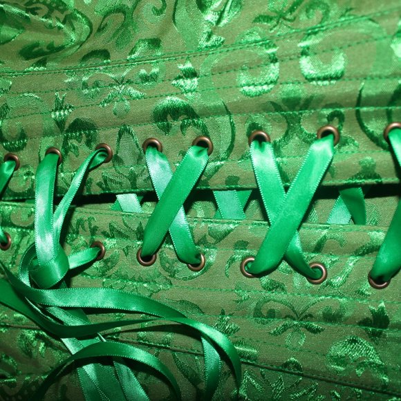 Emerald Green Corset | Steampunk | Costume Cosplay - Picture 6 of 6